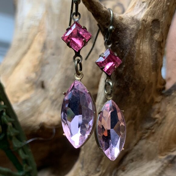 Swarovski Oval Crystal Dangle Earrings - Picture 4 of 9